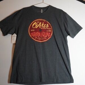 John Oates Arkansas 2018 Tour Shirt Mens‎ XL Charcoal Gray Band Tee Next Level